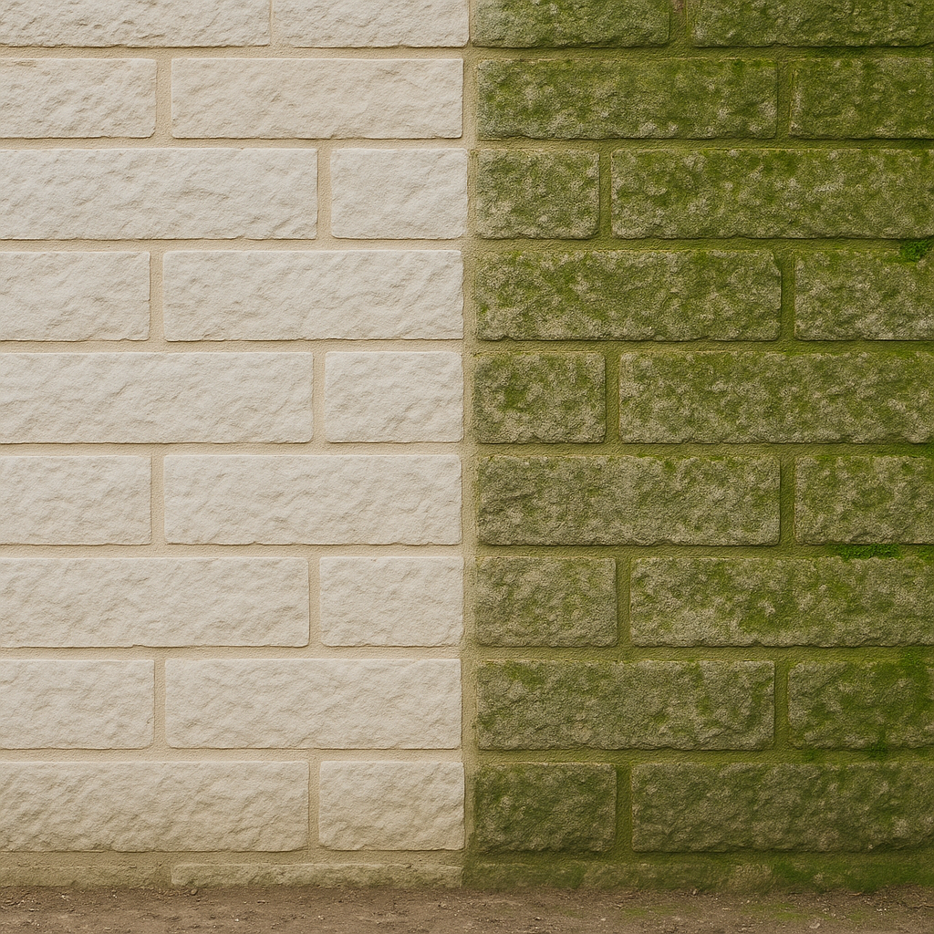 décapage par aérogommage mur en pierre